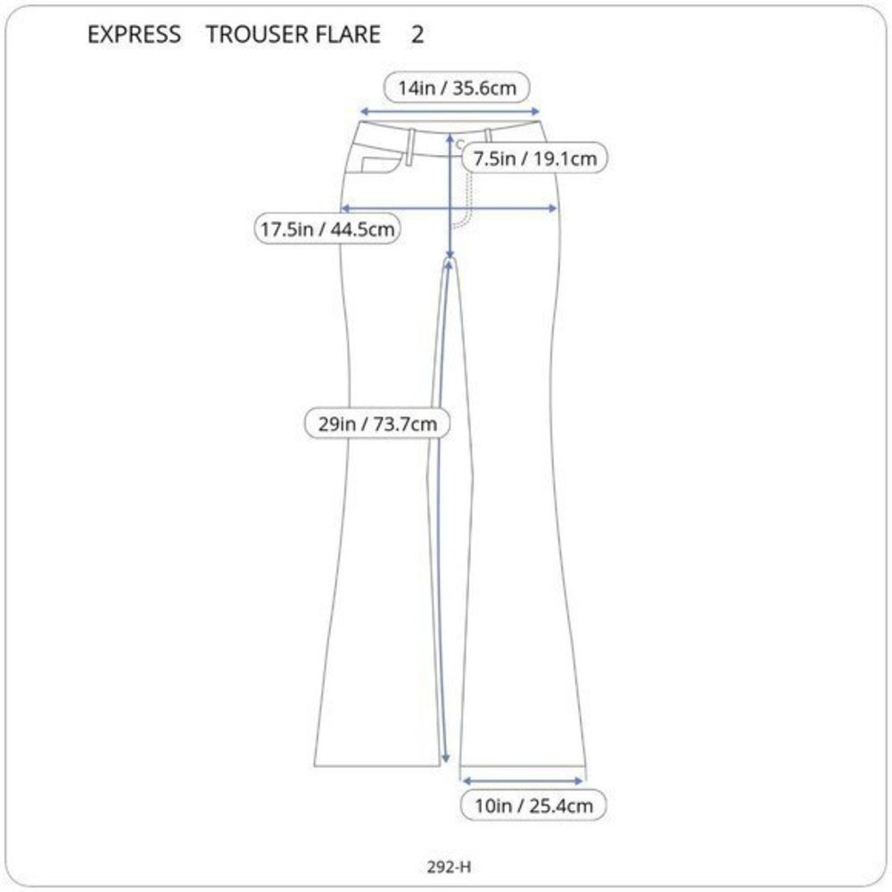Express Trouser Flare Jeans Stretch Dark 2 X 29 - Picture 3 of 9
